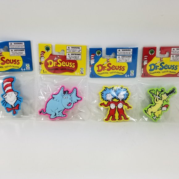 Dr. Seuss sharpeners and erasers set great for cake decorations - Picture 1 of 16